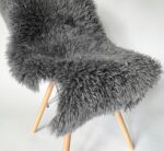 Curly Grey Sheepskin rug 100% Natural Wool Made of New Zealand Sheep - Image 2