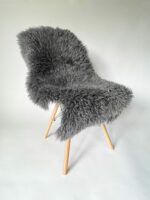 Curly Grey Sheepskin rug 100% Natural Wool Made of New Zealand Sheep