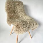 Curly Beige Sheepskin rug 100% Natural Wool Made of New Zealand Sheep