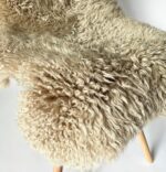 Curly Beige Sheepskin rug 100% Natural Wool Made of New Zealand Sheep - Image 2