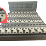 Black and White Merino Wool blanket