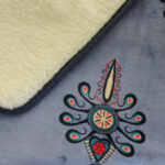 Merino Woollen blanket with pattern