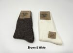 2 pair bundle of Natural Alpaca Wool with Sheep wool socks/Organic Coloured, Alpaca socks, Trekking socks, Unisex socks, Winter socks - Image 3