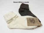 2 pair bundle of Natural Alpaca Wool with Sheep Wool socks/Organic Coloured, Alpaca socks, Trekking socks, Unisex socks, Winter socks - Image 3