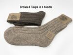 2 pair bundle of Natural Alpaca Wool with Sheep Wool socks/Organic Coloured, Alpaca socks, Extra Thick, Trekking socks, Unisex socks, Winter socks - Image 4