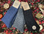 2 Pairs Natural Recycled Sheep Wool socks,Trekking socks,Unisex socks,Sheepskin Slippers,Woollen socks,Winter socks,Alpaca socks - Image 6