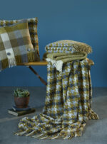 Saffron 100% Merino Wool Cushion with Feather filling, Harlequin Collection - Bronte by Moon - Image 5