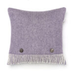 Clover 100% Merino Wool Cushion with Feather filling, Herringbone Collection - Bronte By Moon