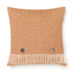 Saffron 100% Merino Wool Cushion with Feather filling, Herringbone Collection - Bronte by Moon