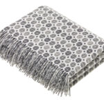 100% Grey Merino Wool Throw Blanket, Milan Collection - Bronte by Moon