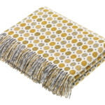 100% Gold Merino Wool Throw Blanket, Milan Collection - Bronte by Moon
