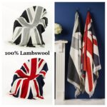Union Jack 100% Merino Wool Throw, Blanket - Bronte by Moon