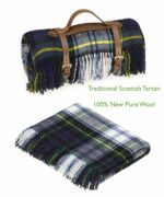 Dress Gordon Tartan Throw, Traditional Scottish Wool Tartan Throw  Blanket, Tartan Collection - Bronte by Moon