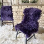 New Zealand Purple Sheepskin rug 100% Natural