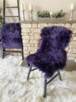 New Zealand Purple Sheepskin rug 100% Natural