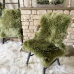 New Zealand Lime / Green Sheepskin rug 100% Natural