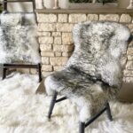 New Zealand Grey Tip / Grey Wolf Sheepskin rug 100% Natural