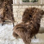 Brown Icelandic Sheepskin rug fur 100% Natural Wool - Long Fur, NATURAL BROWN COLOUR - NOT DYED