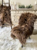 Brown Icelandic Sheepskin rug fur 100% Natural Wool - Long Fur, NATURAL BROWN COLOUR - NOT DYED