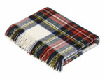 Black Watch Tartan Wool Throw Blanket, Tartan Collection - Bronte by Moon - Image 6