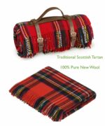 Royal Stewart Tartan, Traditional Scottish Wool Tartan Throw Blanket, Tartan Collection - Bronte by Moon