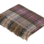 Stroud Heather 100% Pure New Wool Throw Blanket – Made by Bronte by Moon in UK