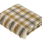 Bibury Natural 100% Pure New Wool Throw Blanket – Made by Bronte by Moon in UK