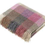 Harlequin Heather 100% Pure New Wool Throw Blanket – Made by Bronte by Moon in UK