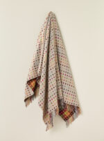 Multispot Beige Merino Wool Throw Blanket, Multicolour Collection - Bronte By Moon - Image 8