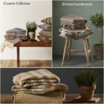 100% Pure New Wool Throw Blanket, Made by Bronte by Moon in UK