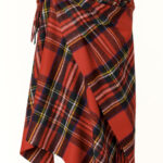 100% Royal Stewart Merino Wool Tartan Shawl, Poncho Wrap Bronte by Moon