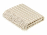 100% Gold Merino Wool Throw Blanket, Athens Check Collection - Bronte by Moon - Image 3