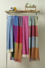 100% Lime Merino Wool Throw Blanket, Brights Collection - Bronte by Moon - Image 8