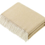 100% Natural Colour Merino Wool Throw Blanket, Herringbone Collection - Bronte by Moon