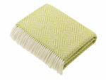100% Lime Merino Wool Throw Blanket, Brights Collection - Bronte by Moon