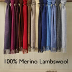 100% Merino Lambswool Scarf, Plain Colour Collection - Made by Bronte by Moon in UK