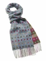 100% Multicolour Merino Wool Scarf, MultiSpot Collection - Bronte by Moon - Image 5