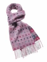 100% Multicolour Merino Wool Scarf, MultiSpot Collection - Bronte by Moon - Image 6