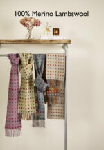 100% Multicolour Merino Wool Scarf, MultiSpot Collection - Bronte by Moon