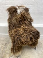 Natural Brown Icelandic Sheepskin rug fur 100% Natural, Long Fur, NATURAL BROWN COLOUR – NOT DYED - Image 3