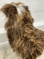 Natural Brown Icelandic Sheepskin rug fur 100% Natural, Long Fur, NATURAL BROWN COLOUR – NOT DYED - Image 2