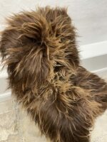 Natural Brown Icelandic Sheepskin rug fur 100% Natural, Long Fur, NATURAL BROWN COLOUR – NOT DYED - Image 2