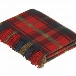 Dark Maple Scottish Tartan Throw Blanket 100% Merino Lambswool, Made by Bronte by Moon in UK - Tartan collection
