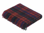 MacDonald Scottish Tartan Throw Blanket 100% Merino Lambswool, Made by Bronte by Moon in UK - Tartan collection