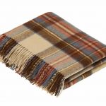 Antique Dress Stewart Scottish Tartan Throw Blanket 100% Merino Lambswool, Made by Bronte by Moon in UK - Tartan collection