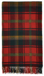 Dark Maple Scottish Tartan Throw Blanket 100% Merino Lambswool, Made by Bronte by Moon in UK - Tartan collection - Image 2