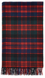 MacDonald Scottish Tartan Throw Blanket 100% Merino Lambswool, Made by Bronte by Moon in UK - Tartan collection - Image 2