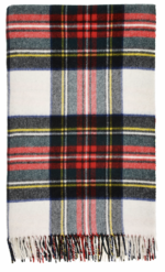 Dress Stewart Scottish Tartan Throw Blanket 100% Merino Lambswool, Made by Bronte by Moon in UK - Tartan collection - Image 2