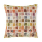 100% Merino Lambswool  Wool Ribbon Cushion/Pillow double side with Real Feather,Made By Bronte By Moon in UK