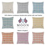 100% Merino Lambswool  Wool Cushion/Pillow double side with Real Feather,Made By Bronte by Moon in UK -Saffron Milan Collection - Image 2